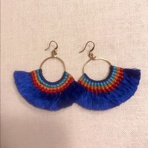 Vivid Tassel Statement Earrings